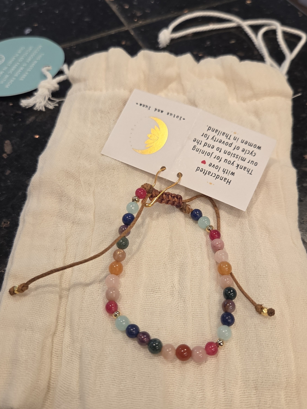 Lotus and Luna Healing Bracelet
